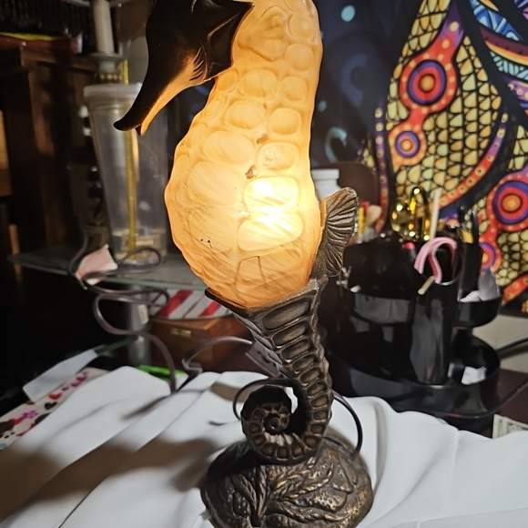Very rare tin chi Seahorse lamp - Picture 1 of 8